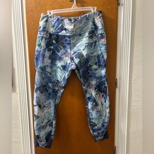 Abstract Blue REBX leggings